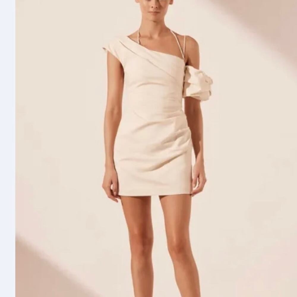 Shona Joy Lani Draped Mini Dress NWT XS